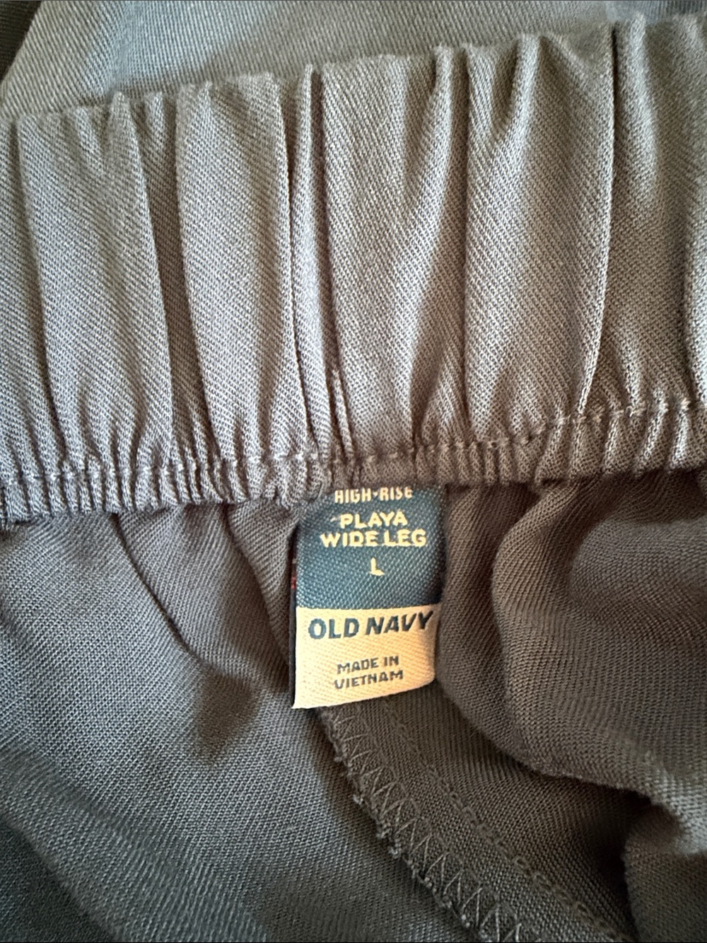 Old Navy High Rise Playa Wide Leg Blue Pants Size L - Picture 7 of 7